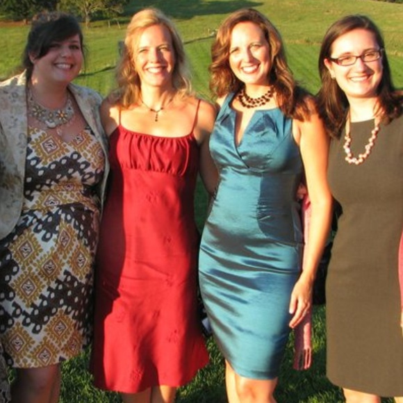 EUC Blue Metallic Bodycon Dress - Picture 8 of 8